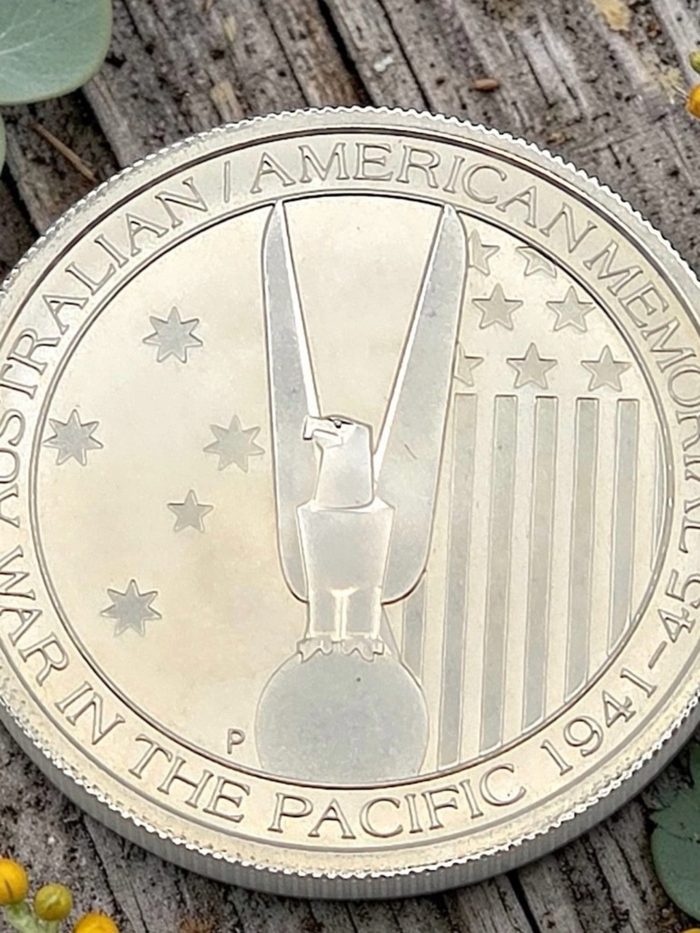 Australia 2013 50c Silver Coin American Memorial War in the Pacific 1941-45  1/2